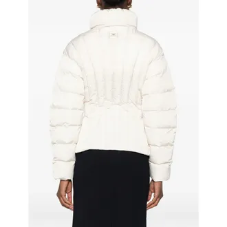 Elisabetta Franchi Quilted Padded Down Jacket - White