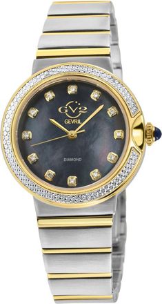 Gevril Group Sorrento Diamond Mother of Pearl Dial Ladies Watch 12440B