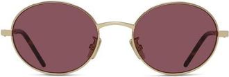 Givenchy City 51mm Oval Sunglasses in Gold /Violet at Nordstrom