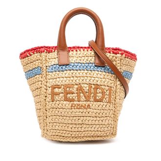 Fendi Pre-owned Fendi Mini Raffia Soft Sunshine Shopper Tote 8BS078 AP9M 238-0059