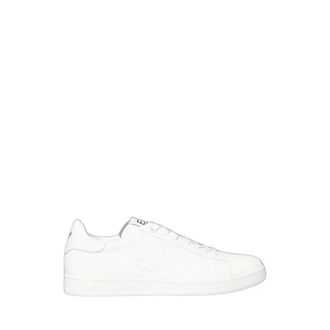Emporio Armani Leren sneakers - Heren - Schoenen - Wit - Maat: 40 1/2 EU Leer