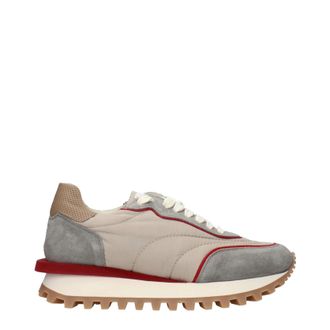Eleventy Sneakers Herrens Stoff Beige/Grau