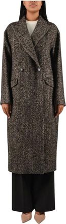 Tagliatore Cappotto Doppiopetto In Lana - - Coats - Donna - Marrone - XS