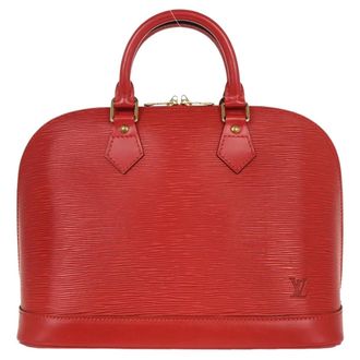 Louis Vuitton Alma Epi Leather Red Leather Handbag (Pre-Owned)