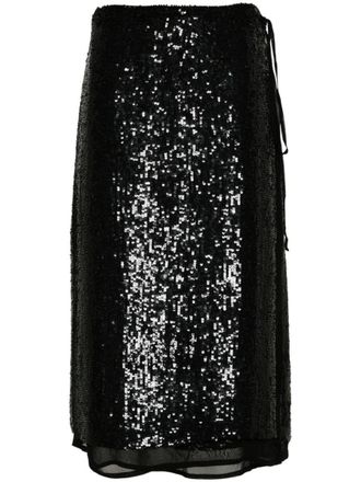 P.A.R.O.S.H. P. A.R. O.S. H. Gabriel Sequinned Wrap Skirt