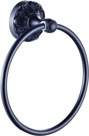 OEM Anillo Para Toallas De Ba&ntilde;o, Toallero Mural Europeo, Negro Y Bronce