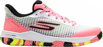 Skechers Womens Viper Court Pro Shoes In White/multi
