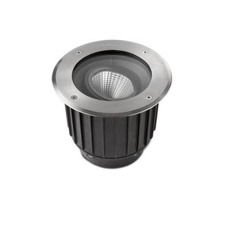 Netlighting Gea Cob LED Outdoor Recessed Floor Light Stainless Steel Aisi 316 IP67 in Grey