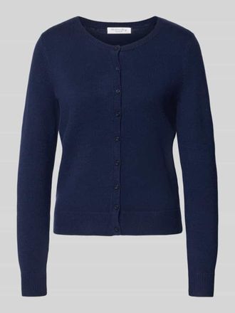 Christian Berg Strickjacke mit Knopfleiste in Dunkelblau, Gr&ouml;&szlig;e XL