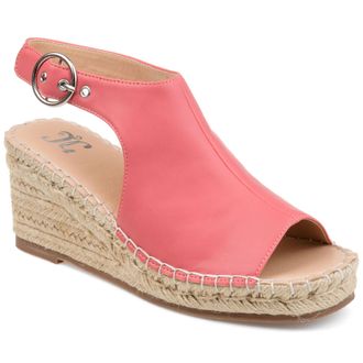 Journee Collection Women & apos;s Crew Medium and Wide Width Espadrille Wedge Sandals