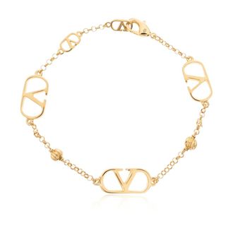 Valentino Garavani Bracelets, female, Yellow, Size: M Logo Bracelet