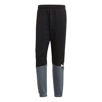 adidas originals logo Splicing Bundle Feet Sports Pants Black GN3445