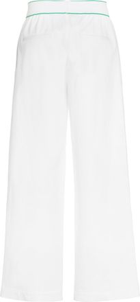 Bottega Veneta Womens Wide-Leg Trousers White Cotton