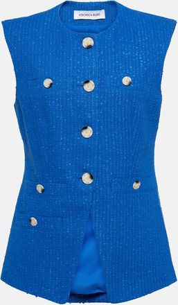 Veronica Beard Tamara cotton-blend tweed vest