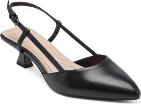 Easy Spirit Havana Slingback Pointed Toe Kitten Heel Pump in Black at Nordstrom Rack, Size 9.5