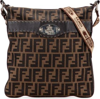 Fendi Pre-owned Fendi Zucca Canvas Selleria Crossbody Ladies 2390 8BT092 JQ9 089