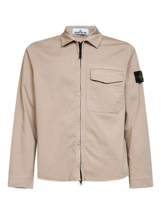 Stone Island Jack met logopatch en zak - Beige