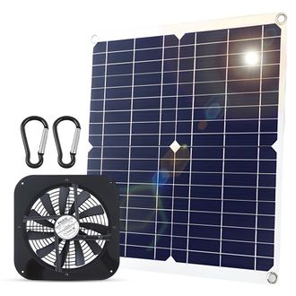 OEM Ventilador Solar De 20 W - Ventilador Extractor Con Panel Solar Usb Resistente Al Agua, Flujo De Aire R&aacute;pido, Kit Para Exteriores Para Gallineros, Inv