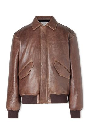 Saint Laurent Leather Bomber Jacket