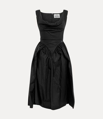 Vivienne Westwood Sunday Dress Compact Poplin Black 44 Women