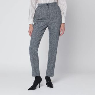 Dolce & Gabbana Wool-blend dotted trousers
