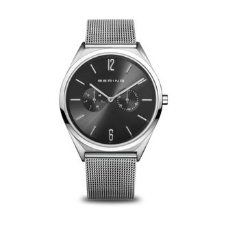 Bering Unisex horloge Ultra Slim armband Milanese armband 17140-002 - unisex - Horloges - Grijs - ONE Size - Accessoires