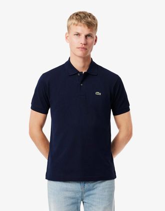 Lacoste Mens Lacoste Classic Fit L.12.12 Mens Short Sleeve Polo Shirt - Navy Blue 166 - Size: 40