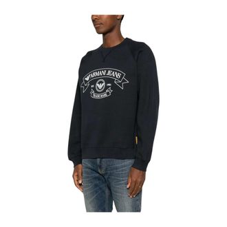 Emporio Armani Heren, Sweatshirts & Hoodies, Blauw, Maat: 2XL Katoen