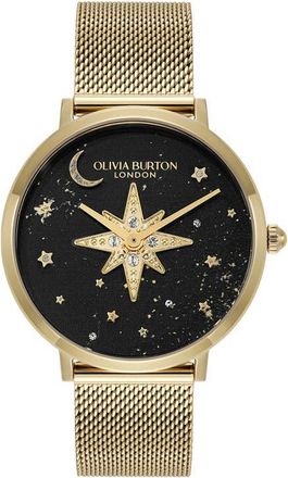 Olivia Burton Celestial Nova Bracelet Watch, 35mm in Gold/Black at Nordstrom