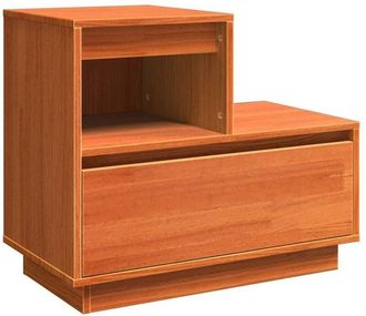 vidaXL Armario de Noche con cajón Marrón cera 60 x 34 x 51 cm Vidaxl