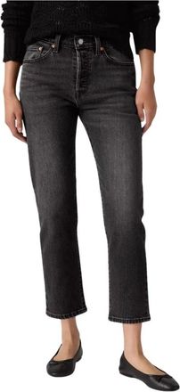 Levi's Straight Jeans - Dames - Cropped Jeans - Grijs - W31 - Denim - Jeans