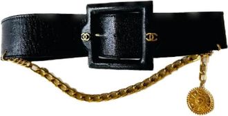Chanel Pre-owned Fabric belts - Dames - Vintage Accessoires - Zwart - ONE Size - Leer - Vintage