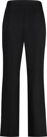 Gucci Womens Wool Flared Trousers Black