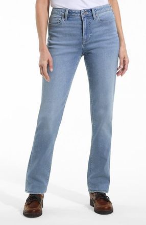 Lands End Recover Mid Rise Straight Leg Blue Jeans in Lake Blue Wash at Nordstrom, Size 12 X 28