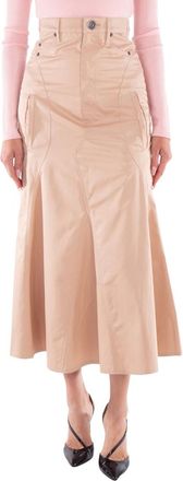 Burberry Cotton Pleated Maxi Skirt, Brand Size 8 ( US Size 6 )