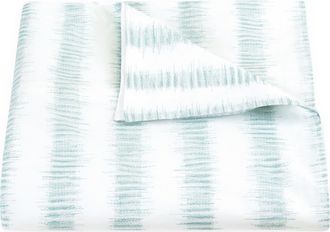 Matouk Attleboro Stripe Print Duvet Cover in Pool at Nordstrom, Size Full