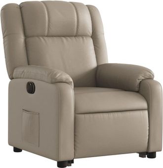 vidaXL Vidaxl - Sillón elevable eléctrico cuero artificial capuchino