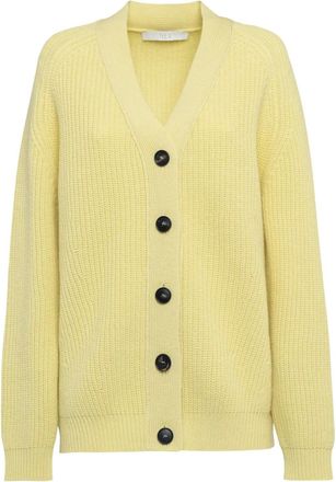 Tela ribbed V-neck cardigan - E150 YELLOW