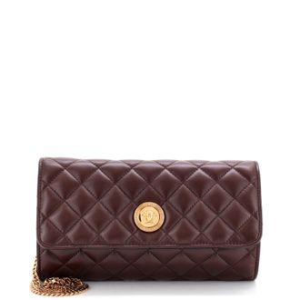 Versace Icon Wallet on Chain Quilted Leather