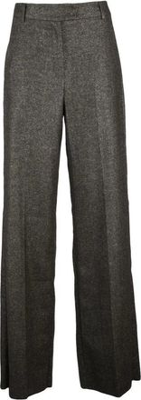 Marella Hoge taille broek Ecuador stijl - Dames - Wijde Broeken - Bruin - XS - Wol - Broeken