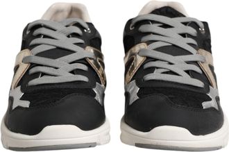 Dolce & Gabbana Multicolor Suede Low Top Men Sneaker Mens Shoes (Pre-Owned)