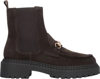 Estro & Luminara Italiaanse Velours Chelsea Boots - Dames - Chelseaboots - Bruin - 38 EU - Schoenen