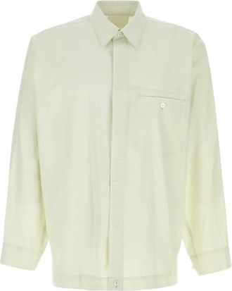 Issey Miyake Streamline Shirt - Heren - Casual Overhemden - Groen - L - Katoen - Overhemden