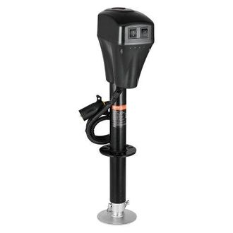 OEM Gato El&eacute;ctrico Para Remolque Con Conector De 7 Pines, Manivela Manual Y Cubierta Resistente A La Intemperie, Carga De 2267 Kg Elevaci&oacute;n De 255 - 860 M