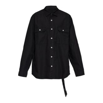 Rick Owens Casual Shirts, male, Black, Size: M Pocket Shirt