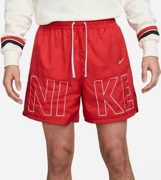Nike Mens Woven Monogram Flow Shorts - Red/White Size XXL