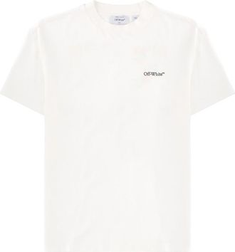 Off-white White Logo Crew Neck T-Shirt