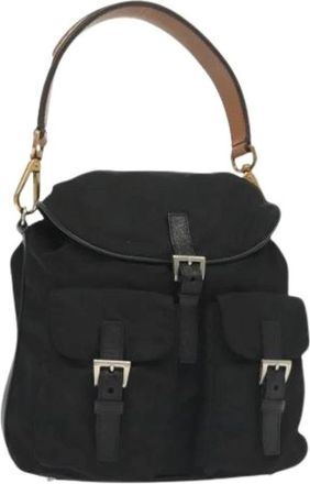 Prada Pre-owned Nylon Bucket Bag - Dames - Vintage Tas - Zwart - ONE Size - Nylon - Vintage