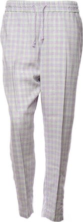 Forte_Forte Mojito Pastel Check Viscose-Silk Wide-Leg Pants
