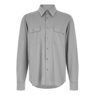 Tom Ford Military-Inspired Shirt - male - Tom Ford - Casual Shirts - Gray - 2XL - Shirts